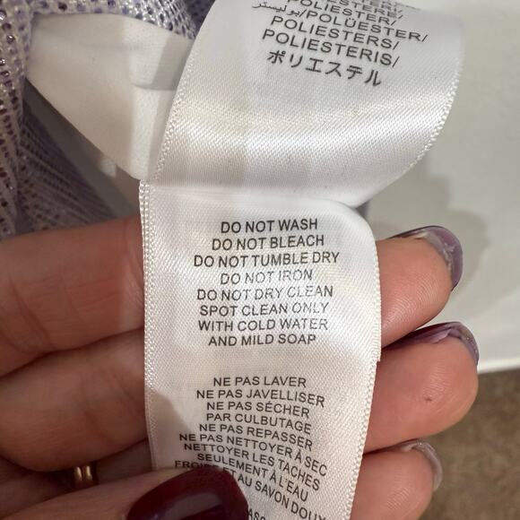 Aidan By Aidan Mattox Lavender Metallic One Shoulder Maxi Gown Sz 4 NWT - Picture 6 of 14